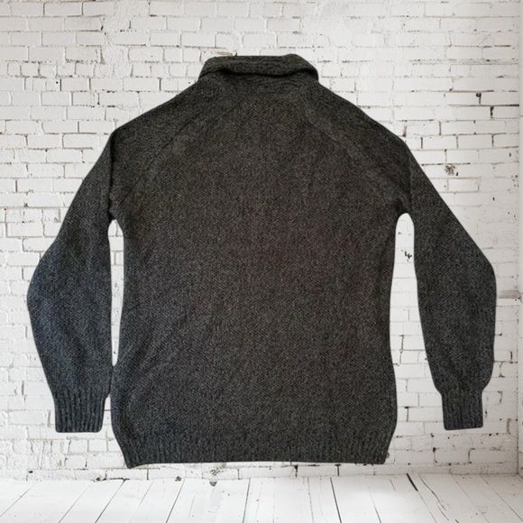 Flag & Anthem Shawl Collar Pullover Small NWT | Gray-Green Knit Textured Casual - Picture 2 of 4